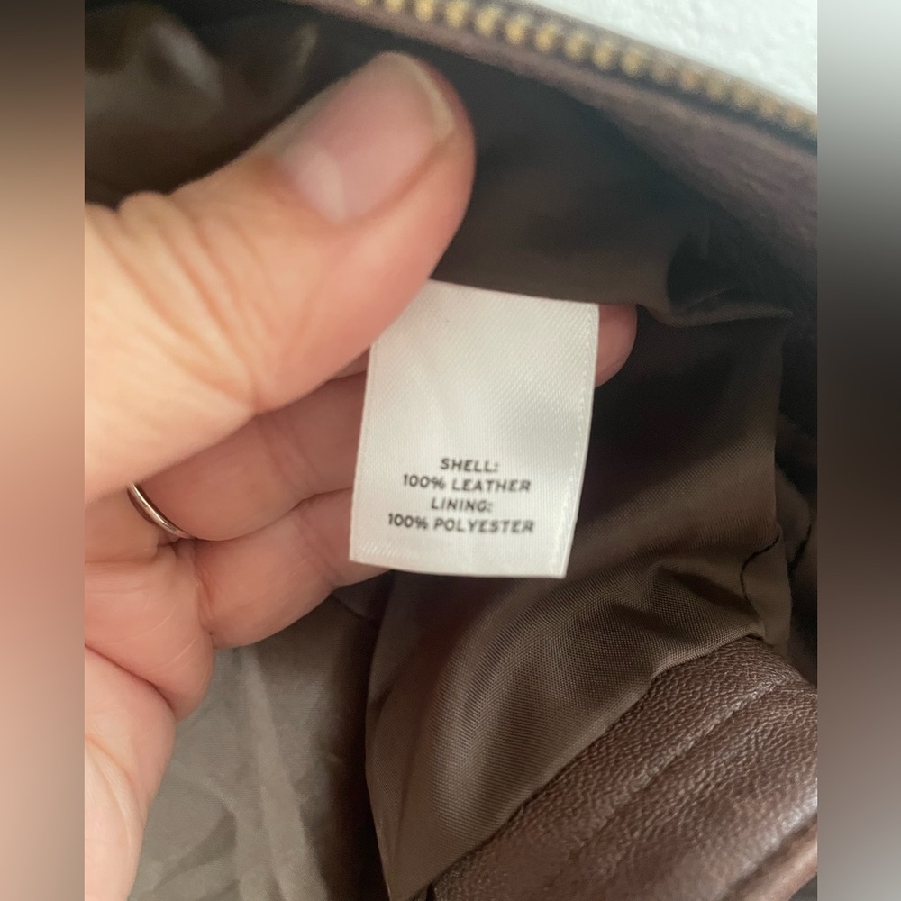 Halogen Leather Jacket Brown - image 5